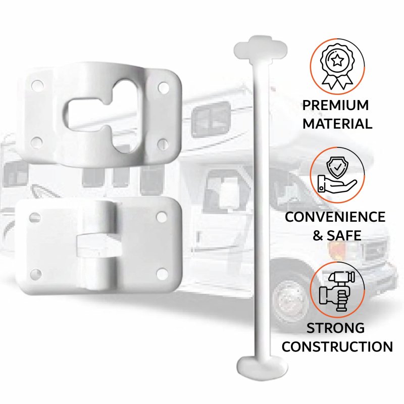 Nu-set Lock Rv010 Door Holder Rv Accessories Hardware White