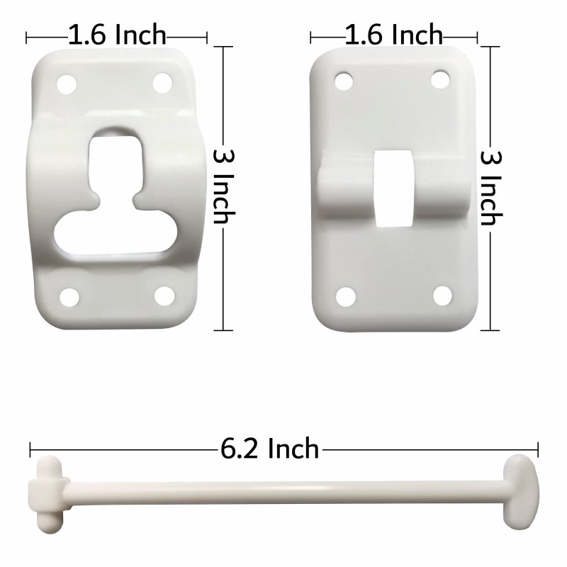 Nu-set Lock Rv010 Door Holder Rv Accessories Hardware White