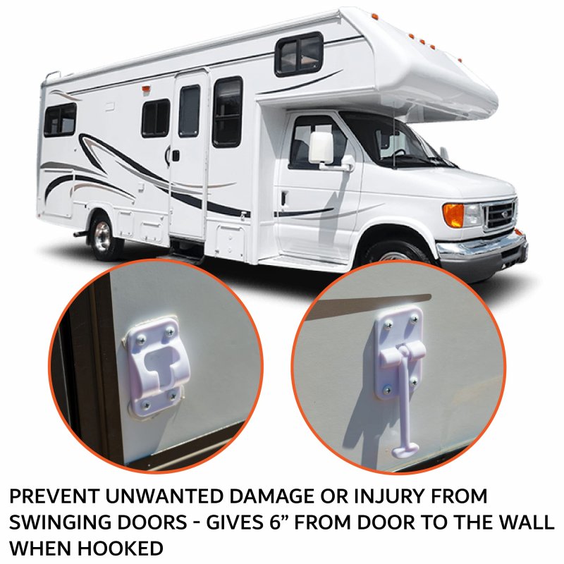 Nu-set Lock Rv010 Door Holder Rv Accessories Hardware White