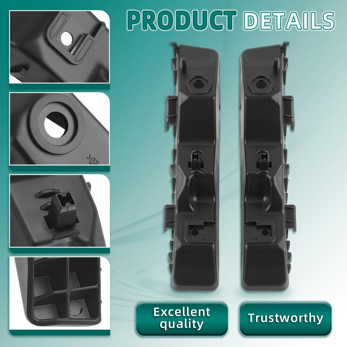 Front Bumper Bracket Mounting Upper Lh And Rh For Kia Soul 2020 2024 2 Pieces Replaces 86551-k0000 86552-k0000