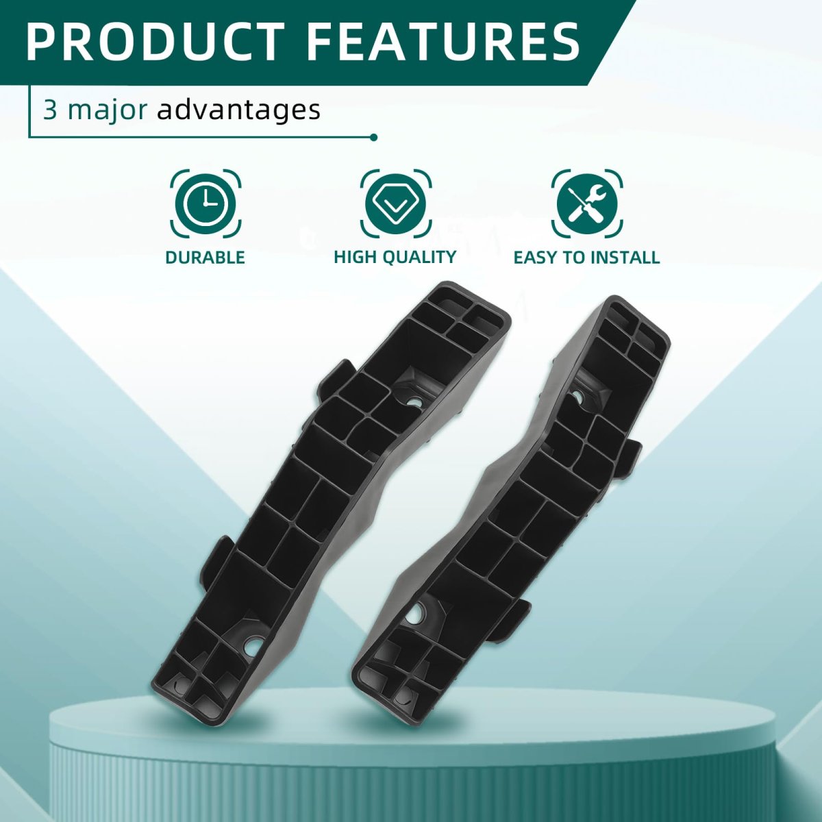 Front Bumper Bracket Mounting Upper Lh And Rh For Kia Soul 2020 2024 2 Pieces Replaces 86551-k0000 86552-k0000
