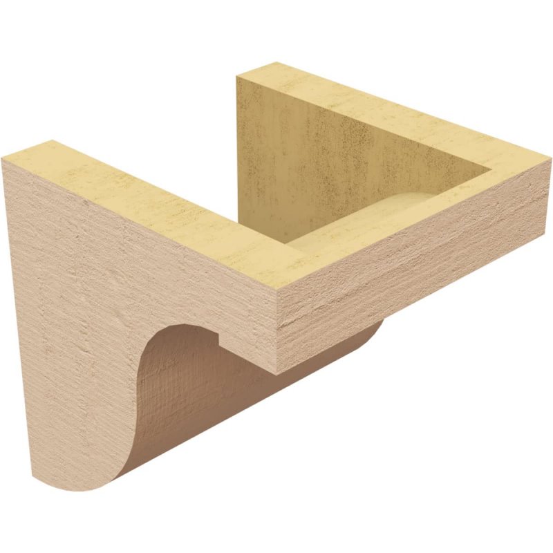 Ekena Millwork 6 W X D H Series 1 Wide Del Monte Rough Cedar Woodgrain Timberthane Corbel Primed Tan