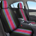 Pilot Automotive Sc-525s-2 Multi-stripe Cool Fabric Seat Cover 6 Pieces Black