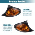 X Autohaux Pair Amber Turn Signal Light Lamp Front Left Right Side Corner For Bmw E46 3 Series 2002-2005 4door Sedan 5door