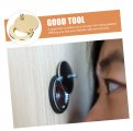 Housoutil 5pcs Rotating Privacy Cover Door Viewers Inside Ring Peephole Rotatable View Viewer Lids To Rotate Wide Angle Copper
