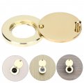 Housoutil 5pcs Rotating Privacy Cover Door Viewers Inside Ring Peephole Rotatable View Viewer Lids To Rotate Wide Angle Copper