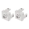 2pcs M12 Foot End Connector Floor Mount Base Bracket For 4545 Series T Slot Aluminum Extrusion Profile Silver Alloy Leg Support 