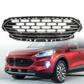 Front Bumper Center Grille Black With Chrome Molding Replacement For 2020-2022 Escape 