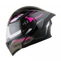 1storm Motorcycle Modular Full Face Flip Up Dual Visor Helmet Spoiler Bundle With Freedconn Bluetooth Headset Hb89 Storm Pink 