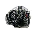 Hot Leathers Eye Patch Skull Ring Silver Size 13 