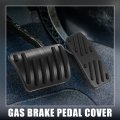 X Autohaux 1 Set Brake Pedal Pad Gas Accelerator Cover For Jeep Cherokee 2014-2021 Black