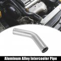 X Autohaux Od 2 51mm Length 12 300mm Aluminum Alloy Tube Intercooler Pipe 45 Degree Air Intake Silver Tone For Car