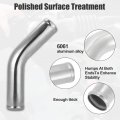 Od 2 51mm Length 12 300mm Aluminum Alloy Tube Intercooler Pipe 45 Degree Air Intake Silver Tone For Car