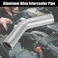 X Autohaux Od 2 51mm Length 12 300mm Aluminum Alloy Tube Intercooler Pipe 45 Degree Air Intake Silver Tone For Car