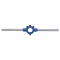 Uxcell Round Die Stock Handle Wrench Set 4-40 Unc Threading And 20mm Holder Fits 11mm-20mm Od M3-m4 Adjustable For Bolt Thread