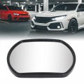Uxcell 13 7cm X 10 5cm Black Frame Convex Safety Blind Spot Mirror For Car