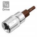 Uxcell 2pcs 1 4 Drive X H3 3mm Hex Bit Socket S2 Steel Bits Cr-v Sockets 5 Length Use With Ratchet Wrench Slide Bar Extension