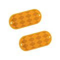 Bargman 71-78-020 Reflector Class A Oblong Amber With Mounting Holes And Adhesive Back 2 Pack 