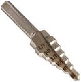 High Speed Steel Step Drill Bit 1 8 In To 2 Va Spiral Flute Round Shank For Metal And Pack Of 1 