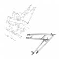 Motorcycle Subframe Chassis Support Bracket Holder For Suzuki Rm Z 250 2010 2013 Silver Iron Replacement Part 41200 49h10 