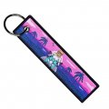 Keychain For Motorcycles Scooters And Cars Beach Pink Sunset Ride Scratch Resistant Durable Fabric Key Tag 1 18 In X 5 12 
