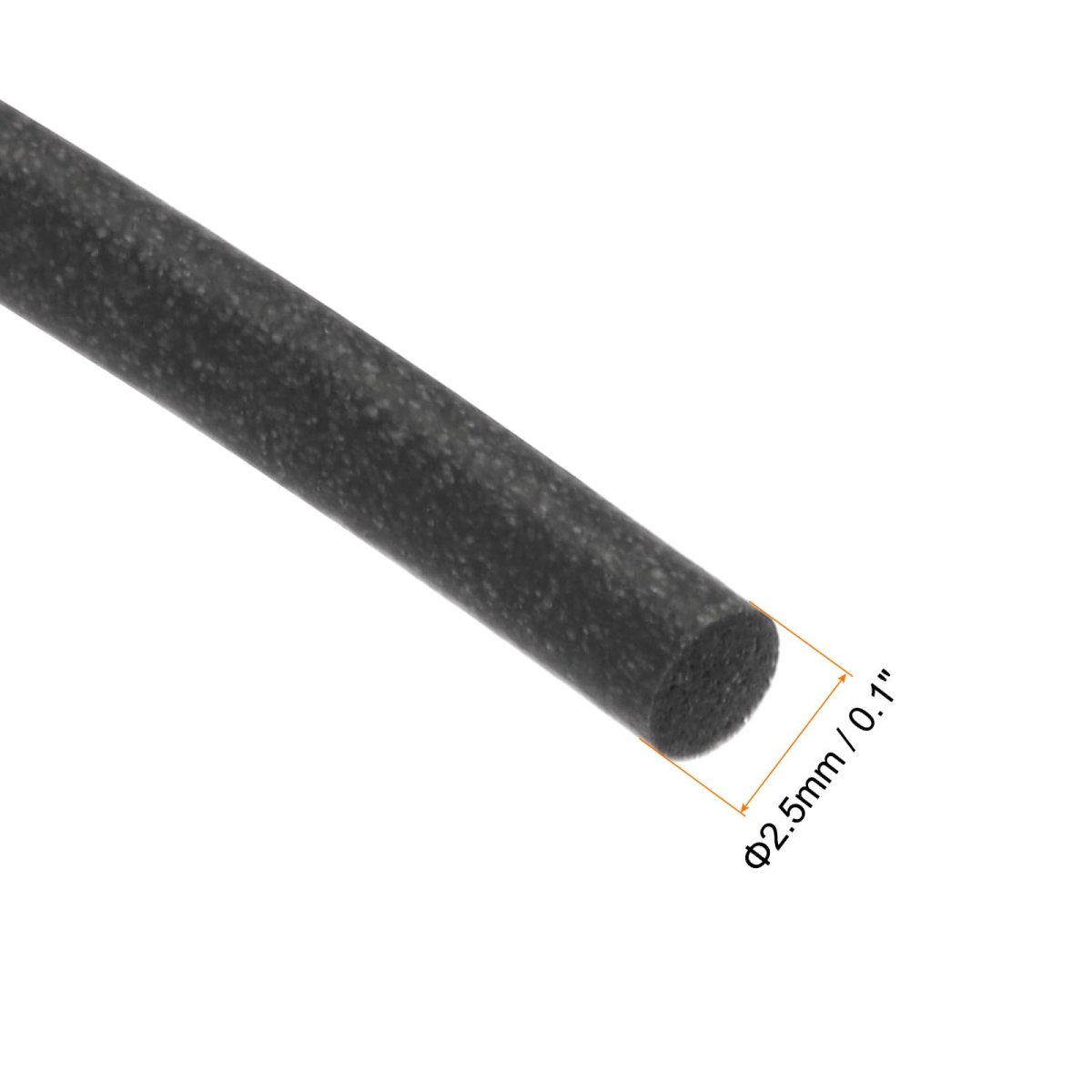 Silicone Foam Seal Weather Strip 2 5mm 4 5m 15ft Sponge Rubber Cord Solid Black