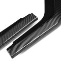 Auto Dynasty 3pcs Ct-style Car Front Bumper Lips Spoiler Wing Body Kit Compatible With Honda Civic 16-21 Black Carbon Fiber
