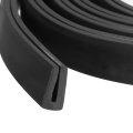 U Channel Edge Trim Rubber Guard Seal Strip 9 8 Ft Flat Type Fits 1 5 To 2 Mm Edges 0 In Wide 0 44 High Black 