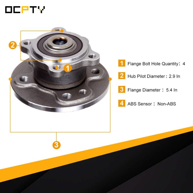 Rear Wheel Bearing Hub 512304 For 2002-2006 Mini Cooper Abs Models Left Right Axle With Tone Ring Sensor M12 Threads Only