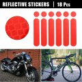X Autohaux 18pcs Universal Reflective Safety Stickers For Helmet Adhesive Tape Reflector Bicycle Motorcycle Vehicles Racing