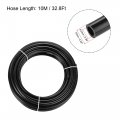 Uxcell Pneumatic 10mm Od Polyurethane Pu Air Hose Tubing Kit 10 Meters Black With 14 Pcs Push To Connect Fittings