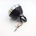 Httmt Lid Grille Ribbed Round Led Tail Brake Light Red Lens Integrated License Plate