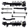 Ocpty Stabilizer Bar Link Front Strut Spring Assembly Tie Rod End Suspension Parts Fits 2007-2012 Versa Pack Of 8