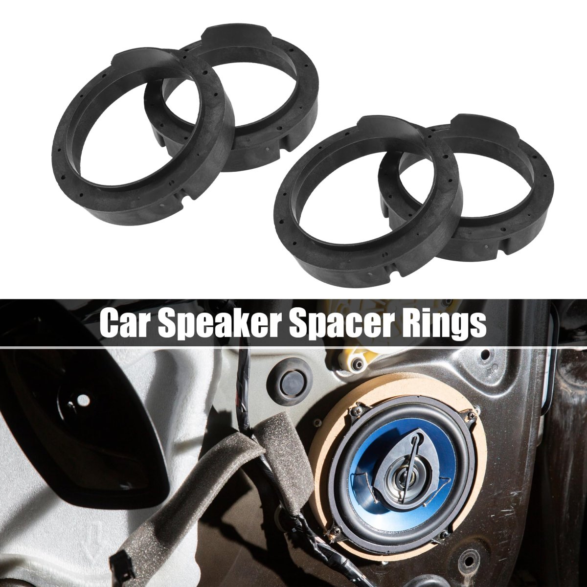 2 Set 6 5 Car Speaker Adapter Spacer Ring With Wire Combination For Volkswagen Passat 1998-2016