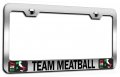 Team Meatball Italian Italy Chrome Metal License Plate Frame Tag Holder X5 