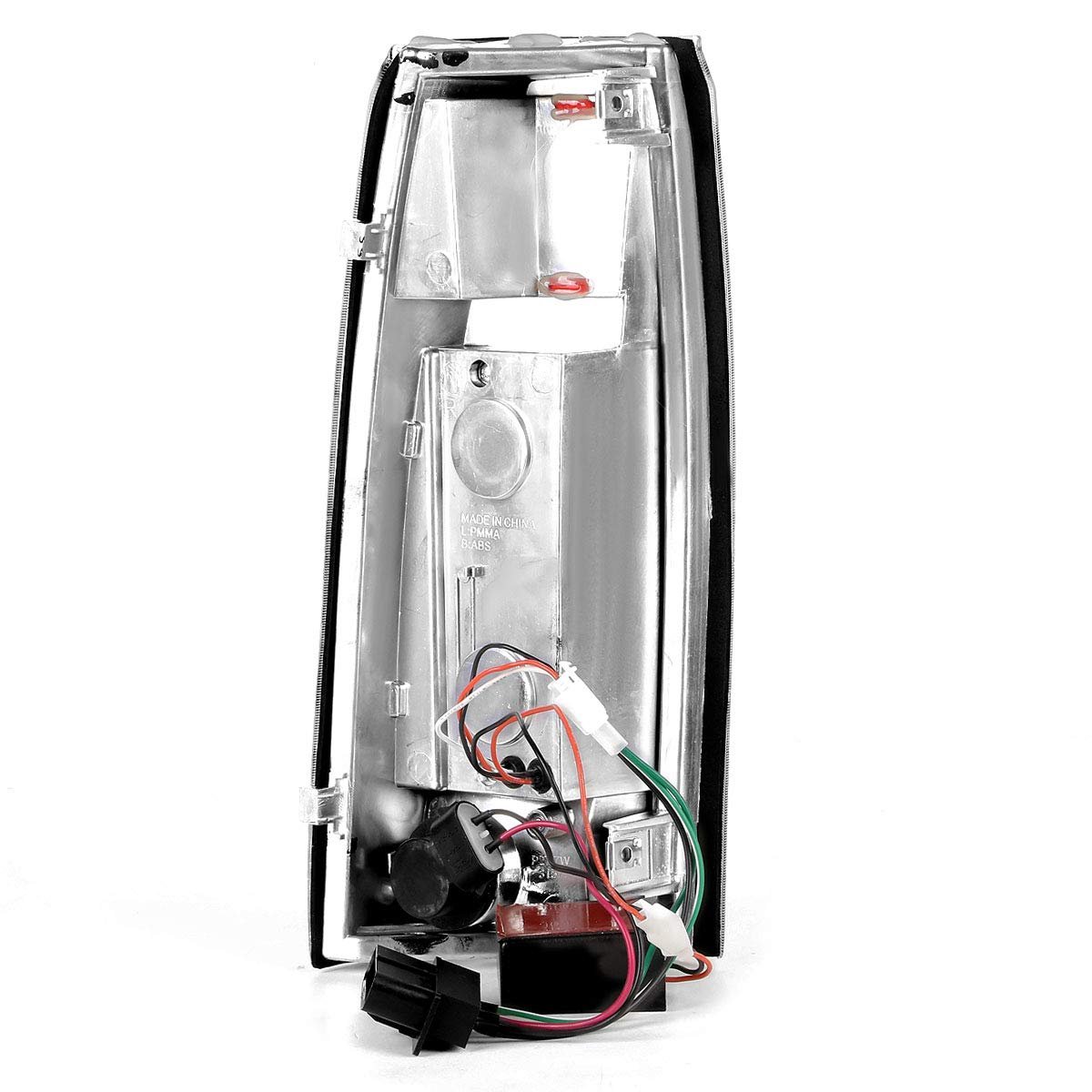 Auto Dynasty For 88-99 Chevy Gmc C K-series Pair Of 3d Led Tail Brake Lights Chrome Housing Red Lens