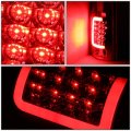 Auto Dynasty For 88-99 Chevy Gmc C K-series Pair Of 3d Led Tail Brake Lights Chrome Housing Red Lens