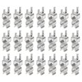 45pcs Fuse Clips For 3 6x10mm Glass Tube Holder Clamps Glass Ceramic Brass Clip Fuse Holders Silver 