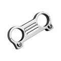 Accutronix Gauge Mount Adapter For 1 4in T-bar Handlebars Chrome Gm101c