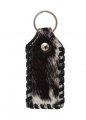 Circle Y Rectangle Leather Western Cowhide Keychain 