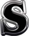 Reflective Black Letter S 