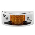 Partsam 4x Sealed Chrome Armored Led Trailer Clearance And Side Marker Light 12led Amber