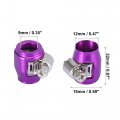 X Autohaux 4pcs An4 Hex Hose Finisher Flexible Rubber Pipe Clamp With Screw Band Adapter Fitting For Car Oil Fuel Water Tube