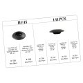Healeved 141pcs Flush Mount Hold Plug Rubber Grommet Plugs Car
