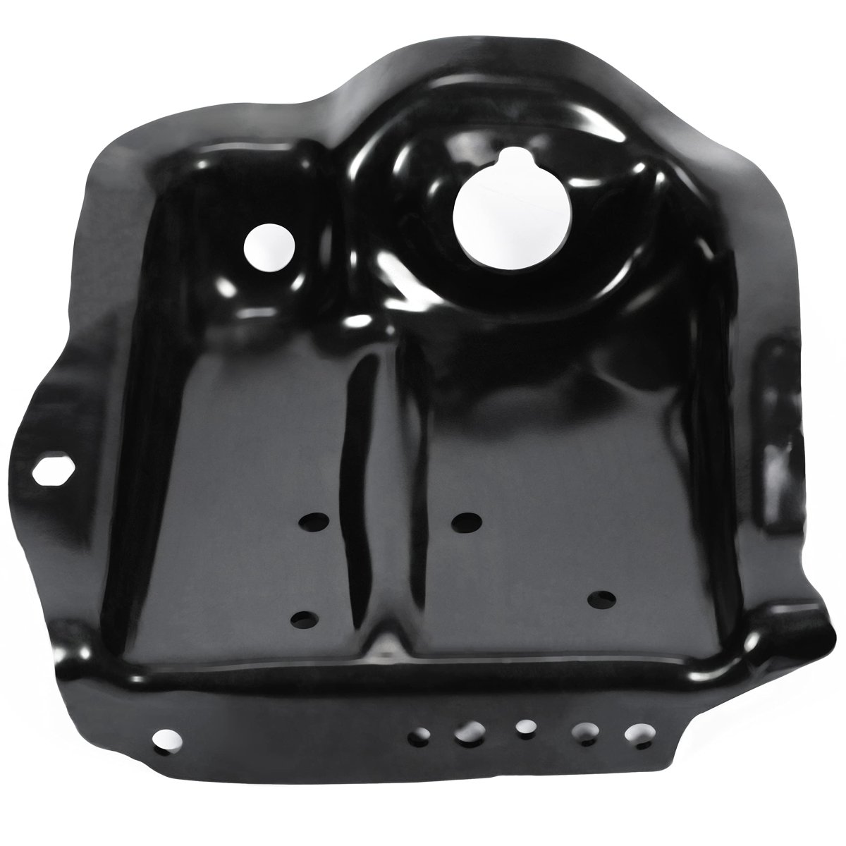 Right Passenger Side Shock Mount For 1980 To 1996 Ford F100 F150 Bronco Front Coil Spring Tower Powder Coated Steel Replaces