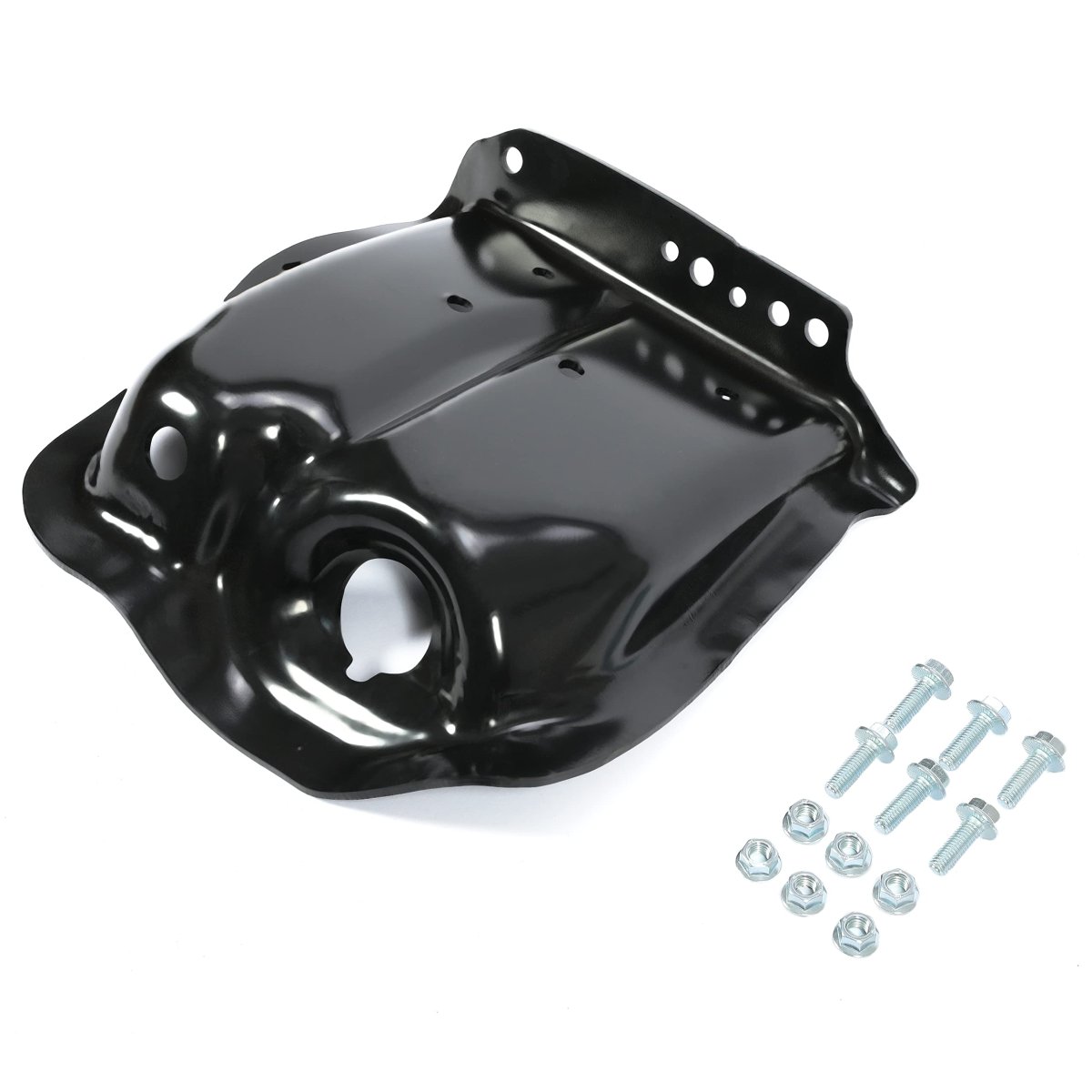Right Passenger Side Shock Mount For 1980 To 1996 Ford F100 F150 Bronco Front Coil Spring Tower Powder Coated Steel Replaces