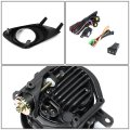 Compatible With 11-13 Corolla Pair Smoked Lens Front Bumper Led Fog Light Lamps W Chrome Trim Bezels Switch