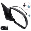 Ocpty Black Passenger Side View Mirror Smooth With Power Adjustment Manual Fold Non-heated Compatible For 2003-2006 Chevrolet