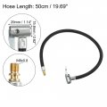 Uxcell 1pcs 50cm 19 69 Tire Valve Connect Pipe W Gas Nozzle Caps Air Chuck Inflator Compressor Pump Extension Rubber Hose Set