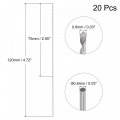Uxcell 20 Pcs 0 8mm Mini Micro Twist Drill Bits High-speed Steel Straight Shank Extra Long Bit 120mm For Aluminum Alloy